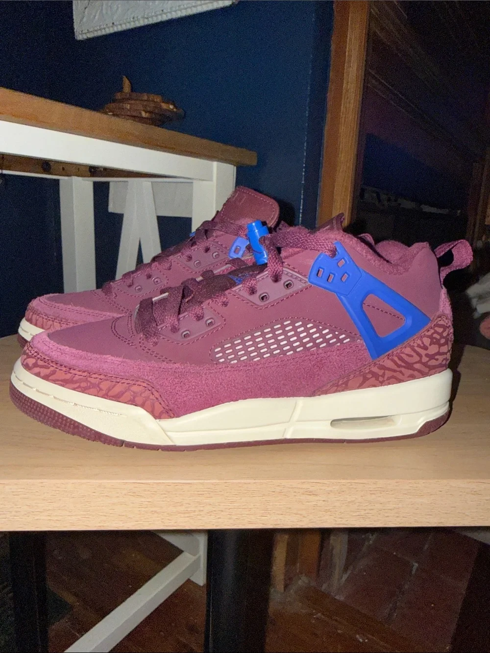 Jordan Spizike Low-Bordeaux/Hyper Royal/Sail Kids Size 4.5Y